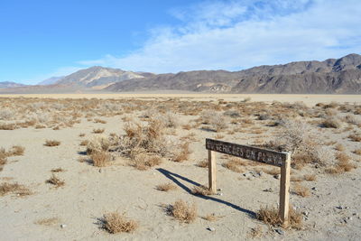 Scenic view of desert against sky - race track playa death valley national park