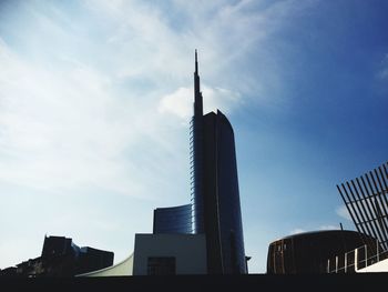 Low angle view of buildings against sky