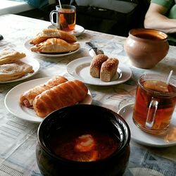 Close-up of food on table