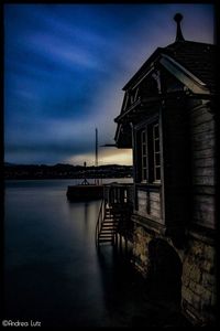 Built structure against sky during sunset