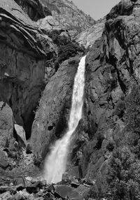 Scenic view of waterfall