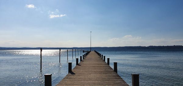 Wooden catwalk to horizon 