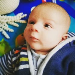 Close-up portrait of cute baby