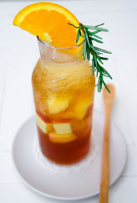 Close-up of drink on table
