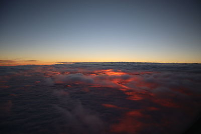 Scenic view of cloudscape during sunset