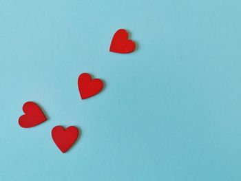 Close-up of heart shape over white background