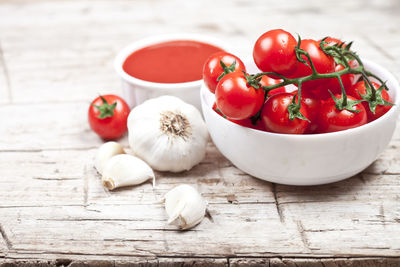 Close-up of tomatoes on table