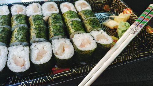 Close-up of sushi