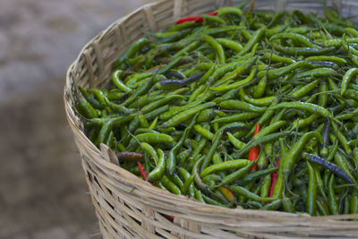 High angle view of vegetables for sale in market