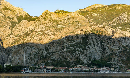Scenic view of lake against mountains