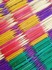 Full frame shot of multi colored pencils