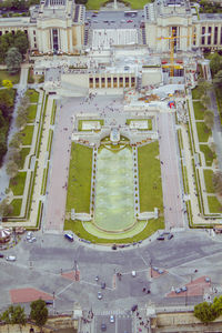 Fountain in front of building