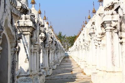 Panoramic view of temple against clear sky