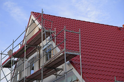 Low angle view of building against sky