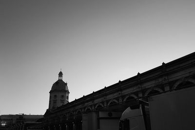 Low angle view of cathedral against clear sky