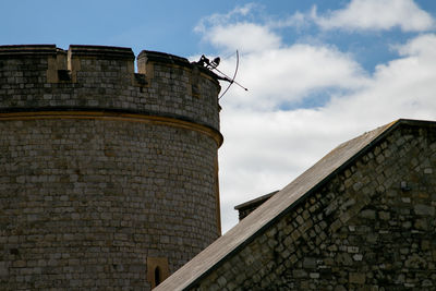 Low angle view of building against sky