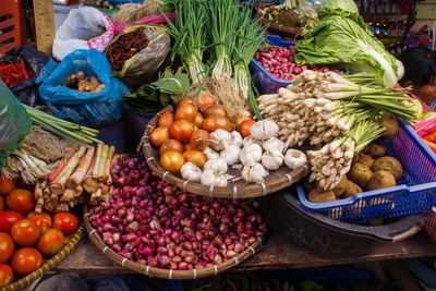 Close-up of fruits for sale in market