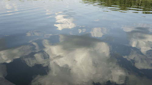 High angle view of lake