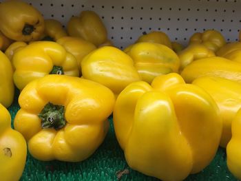 Close-up of yellow bell peppers