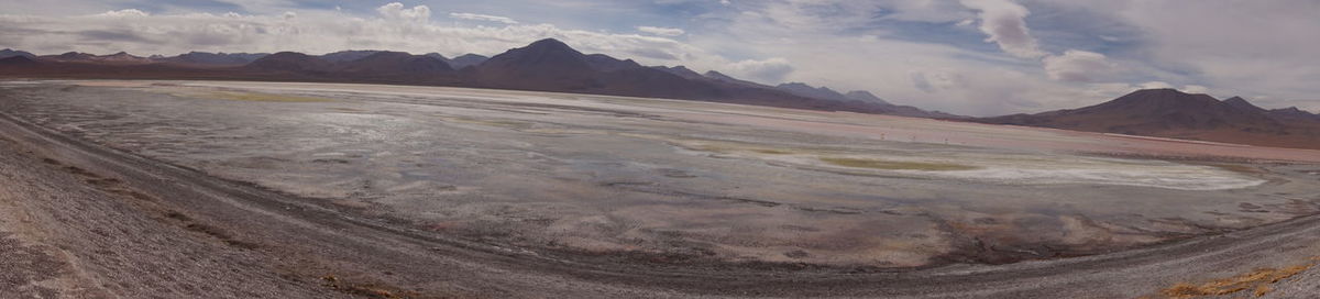 Panoramic view of desert against sky