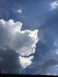 Low angle view of clouds in sky