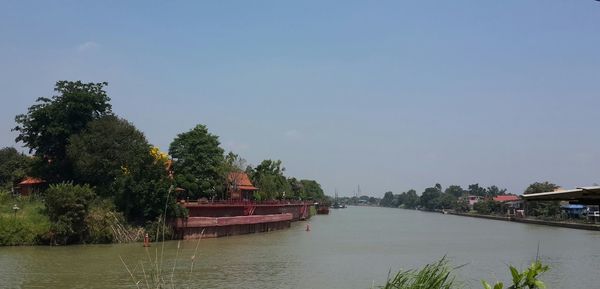 Scenic view of river against sky