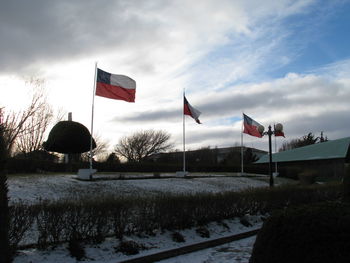 Flag flags against sky