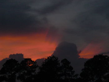 Scenic view of dramatic sky at sunset