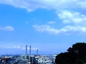 Factory against blue sky