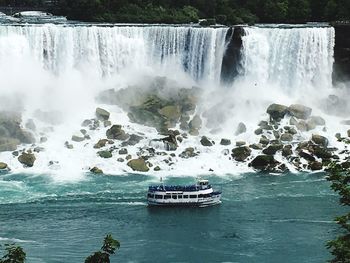 Scenic view of waterfall