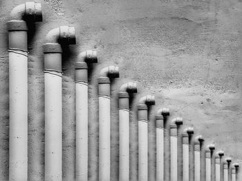 Row of poles in row