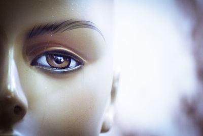 Close-up portrait of a beautiful young woman