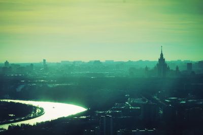 Aerial view of city