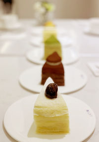 Close-up of cake in plate