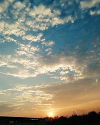 Silhouette of landscape at sunset