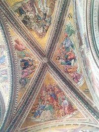 Low angle view of ornate wall