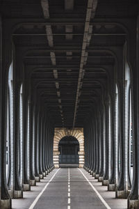 Cityscape of the perspective of the famous bir hakeim bridge in paris