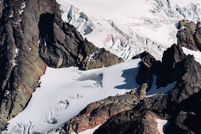Panoramic view of snowcapped mountain