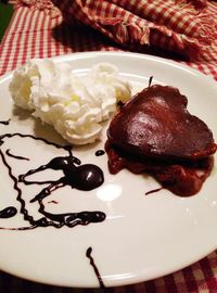 Close-up of ice cream in plate