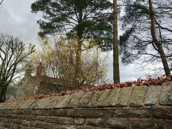 Low angle view of built structure against sky