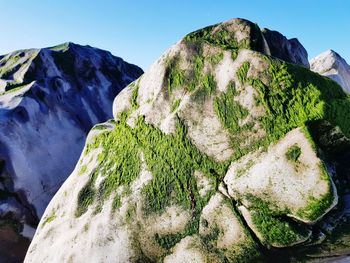 Scenic view of mountains against clear sky