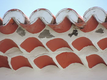 Close-up of ice cream in row