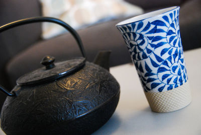 Close-up of food on table