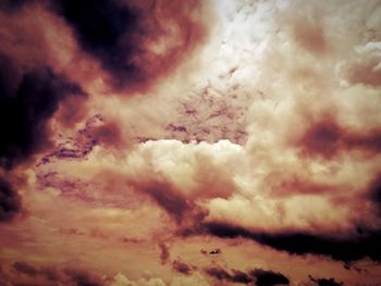 Low angle view of storm clouds in sky