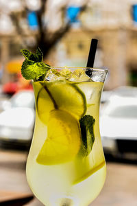 Close-up of drink on table