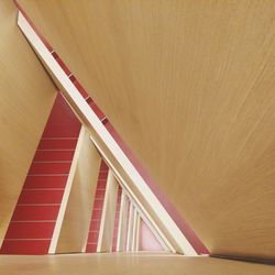 Low angle view of illuminated staircase