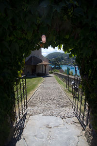 Footpath leading towards building