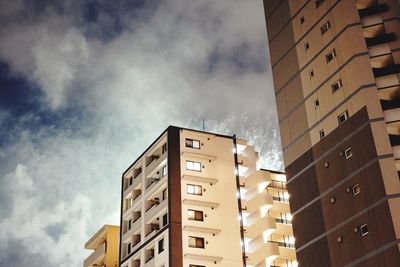 Low angle view of buildings against sky