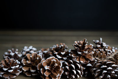 Close-up of wilted flowers on table