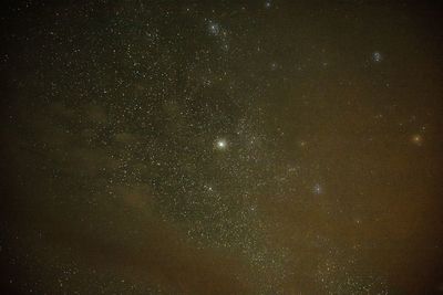 Low angle view of stars against sky at night